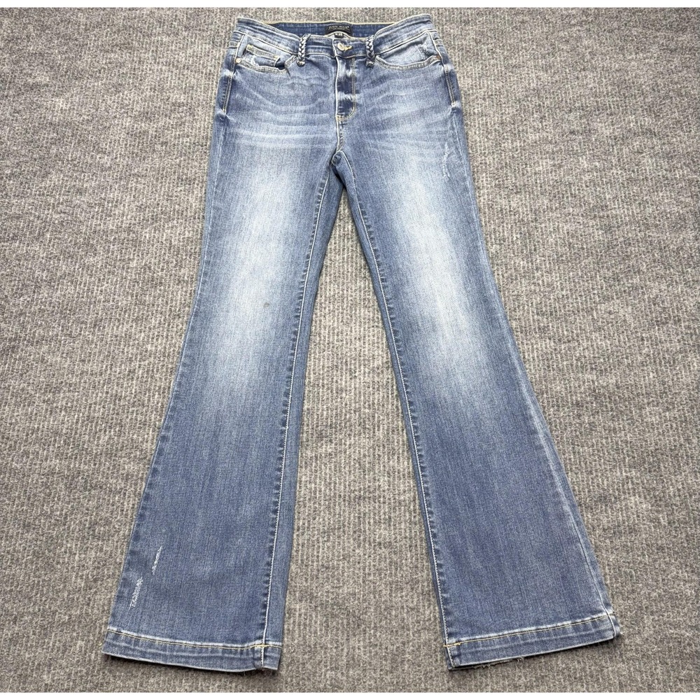 Judy Blue Slim Bootcut Jeans Juniors 9/29 Blue Medium Wash Stretch Denim